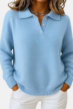 Olivia™ | Pull en maille douce avec col