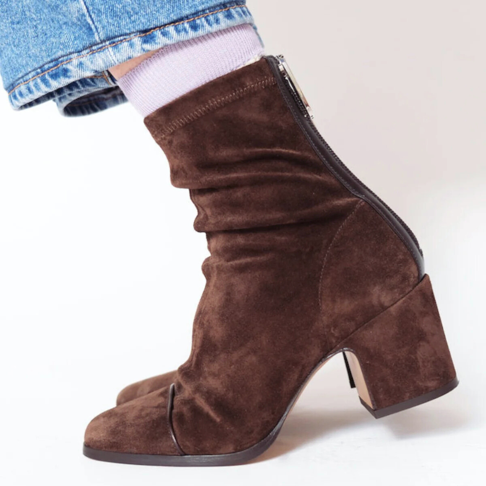 Ava | Bottines Élégantes à Talons Carrés