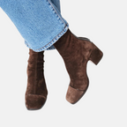 Ava | Bottines Élégantes à Talons Carrés