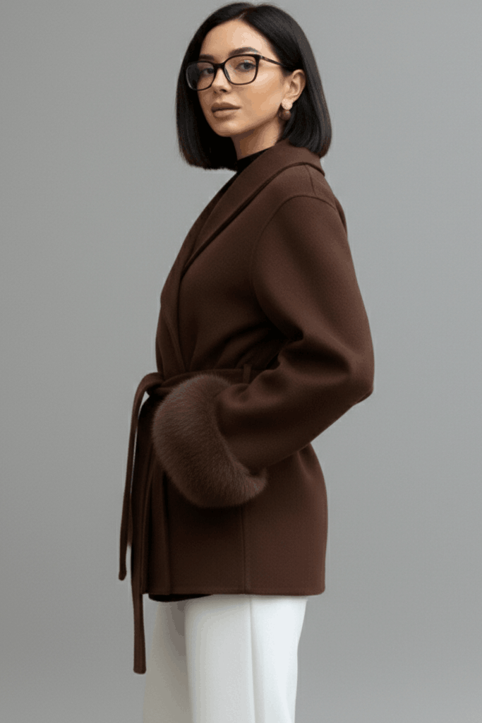 Grâce Arctique™ | Élégant manteau en laine pour femmes