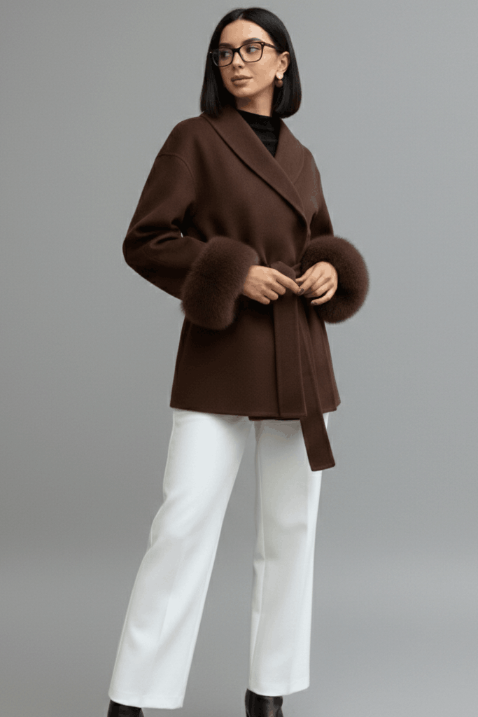 Grâce Arctique™ | Élégant manteau en laine pour femmes