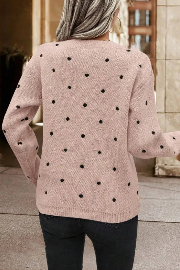 Magali | Pull doux à pois brodés