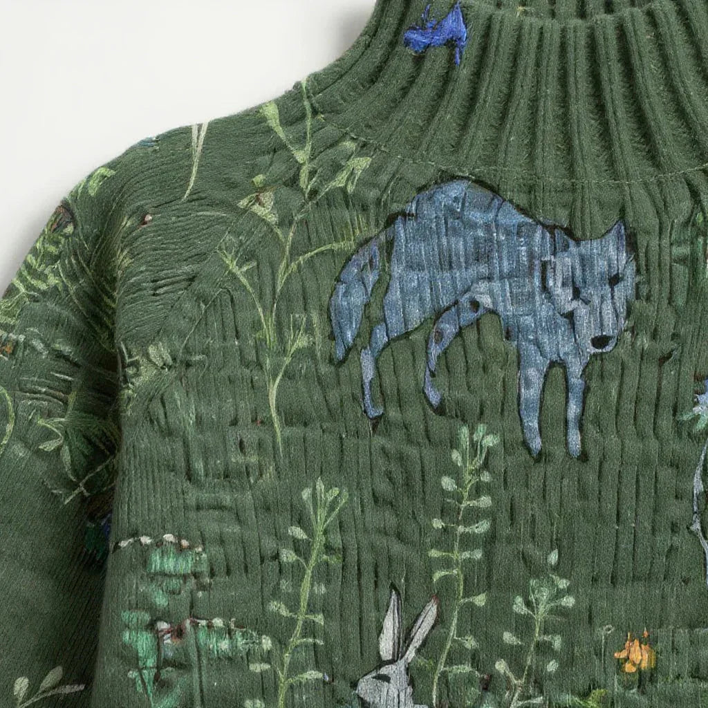 Apolline | Pull Brodé Jardin Sauvage  - Édition limitée